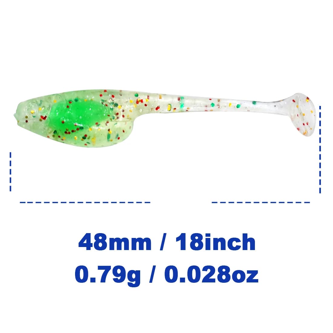 20 ks 4,8cm měkkých swimbaitů s ocasem