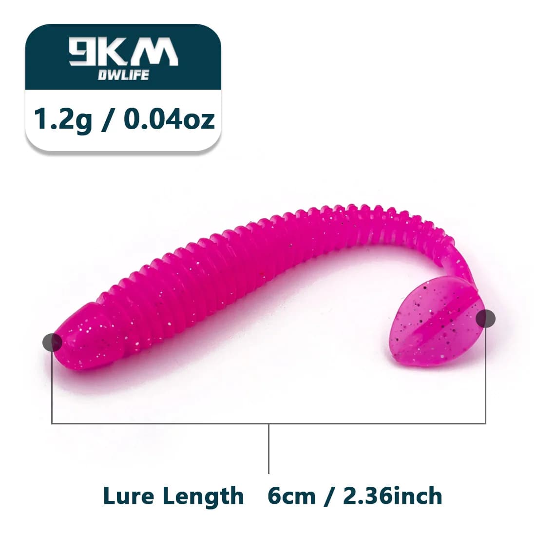 Měkké plastové swimbaity T-Tail Grub, 15 ks