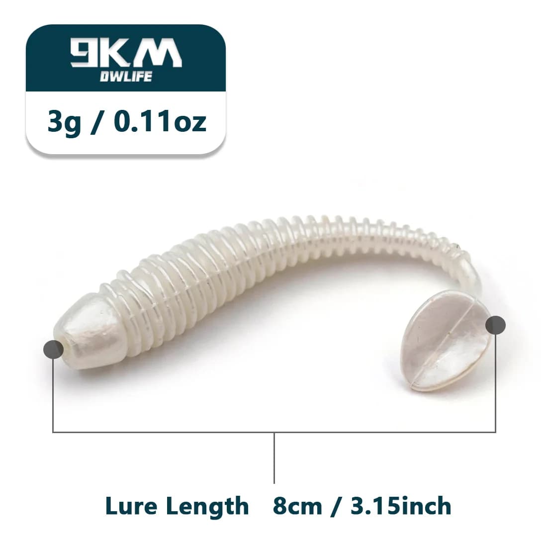 Měkké plastové swimbaity T-Tail Grub, 15 ks