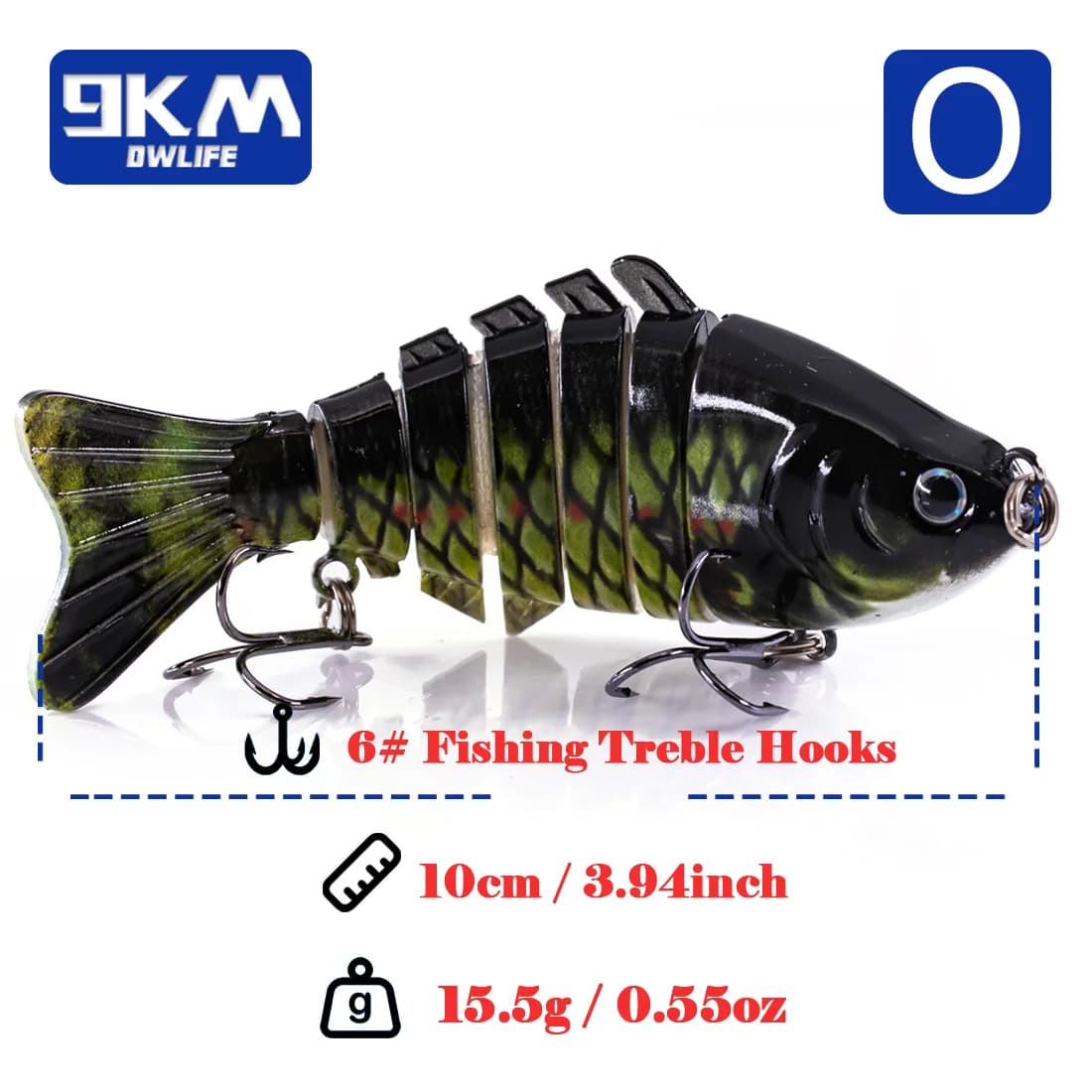 10cm vícedílný pomalu klesající swimbait