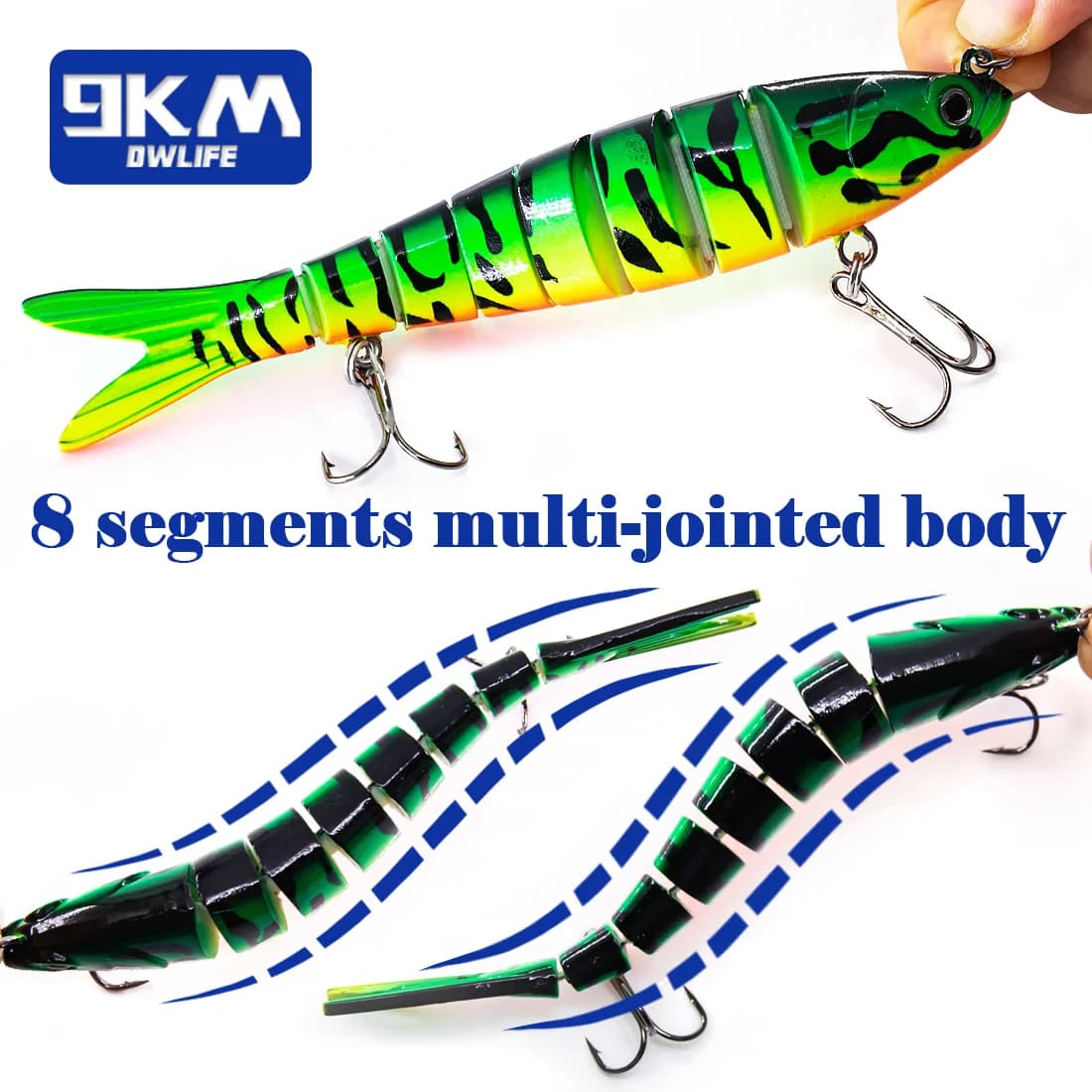 27g vícesegmentový pomalu klesající swimbait