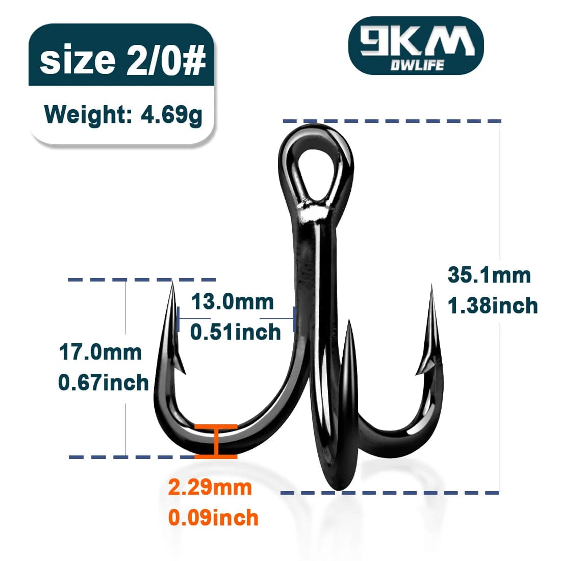 Trojháčky 4X silné, 10-30 ks