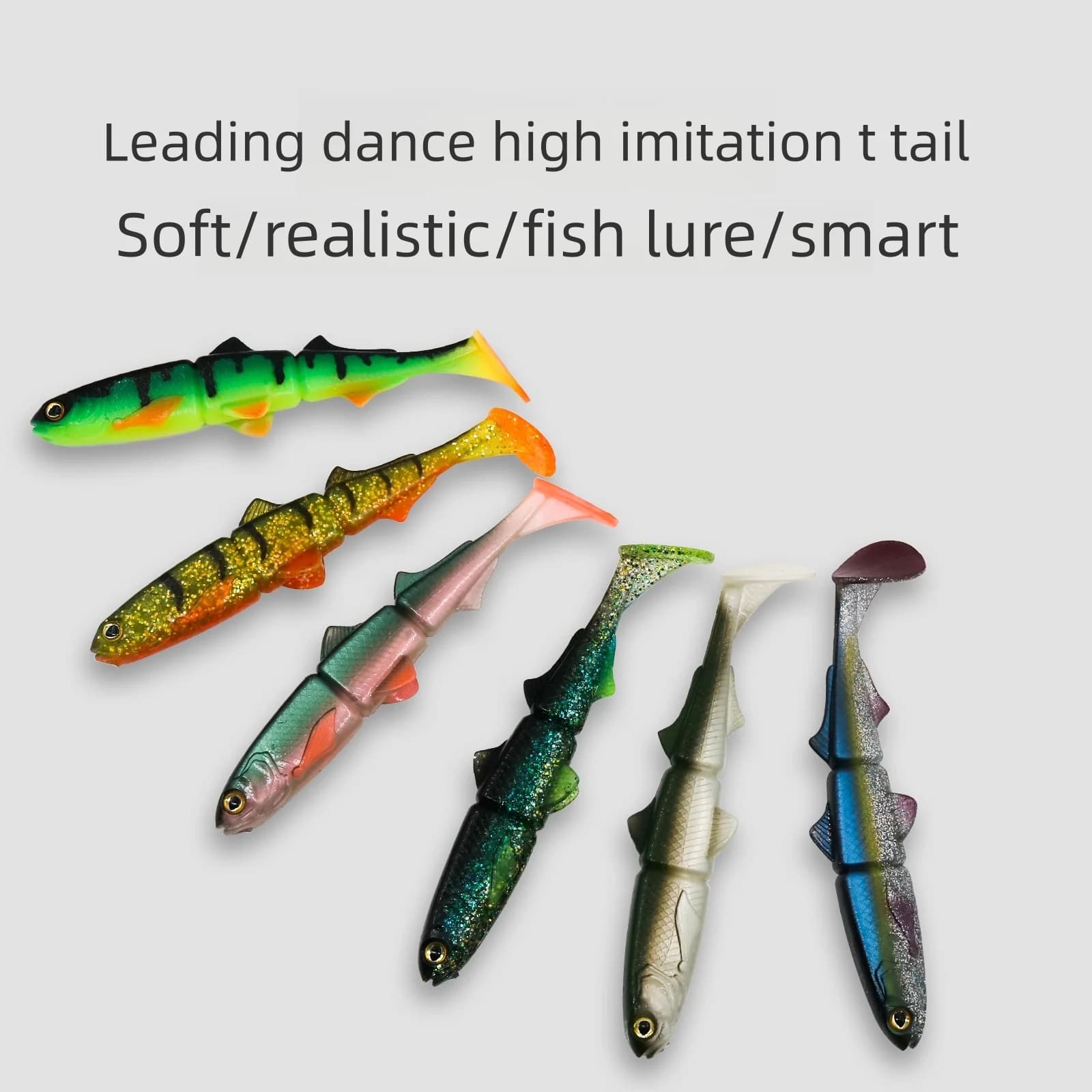 Mořské měkké plastové swimbaity pro pstruhy, 16–22 cm