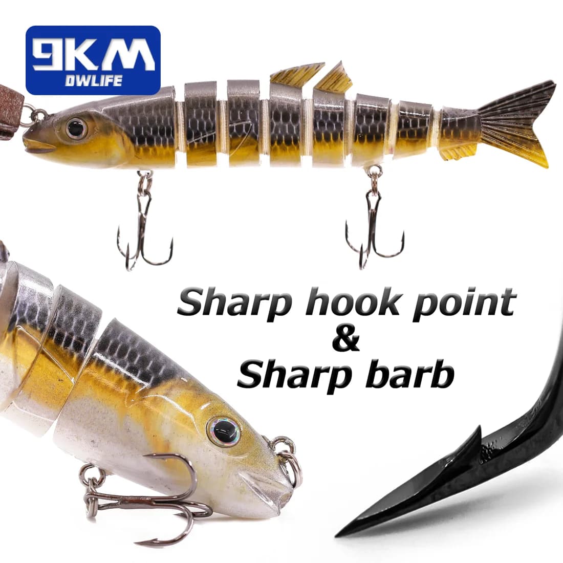 12,5cm kloubová segmentová swimbait nástraha