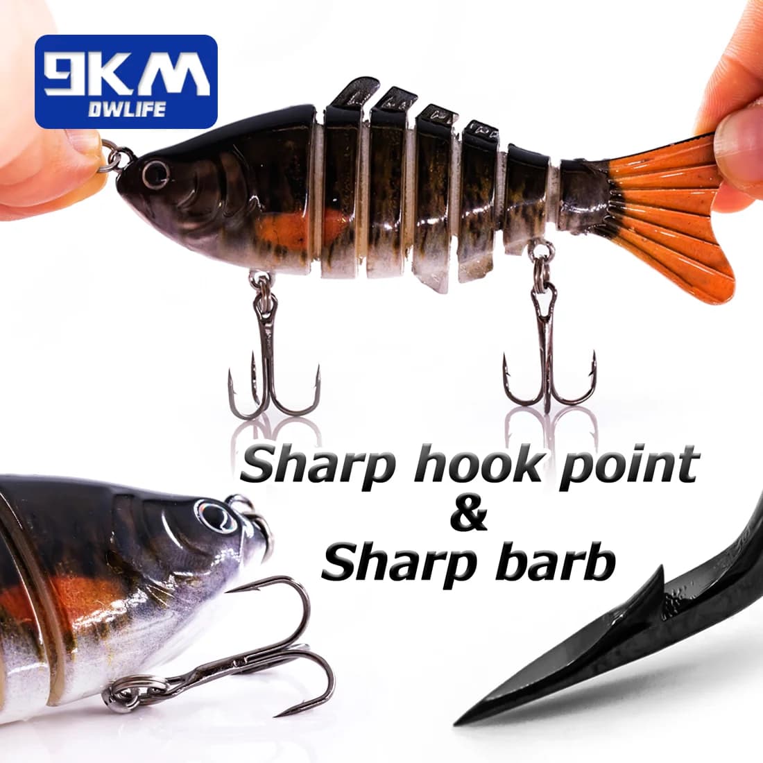 10cm vícedílný pomalu klesající swimbait